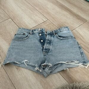 Zara light wash jean shorts